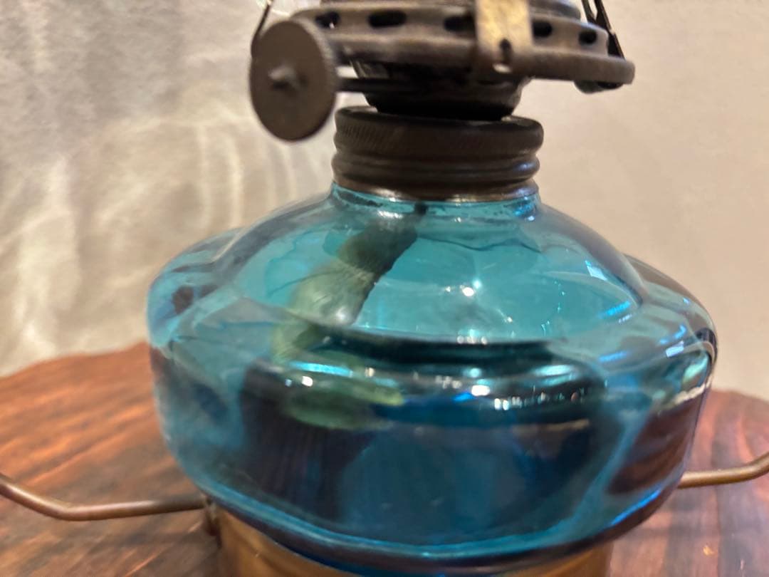 アンティーク オイルランタン フリルガラス 大正ロマン ヴィンテージ