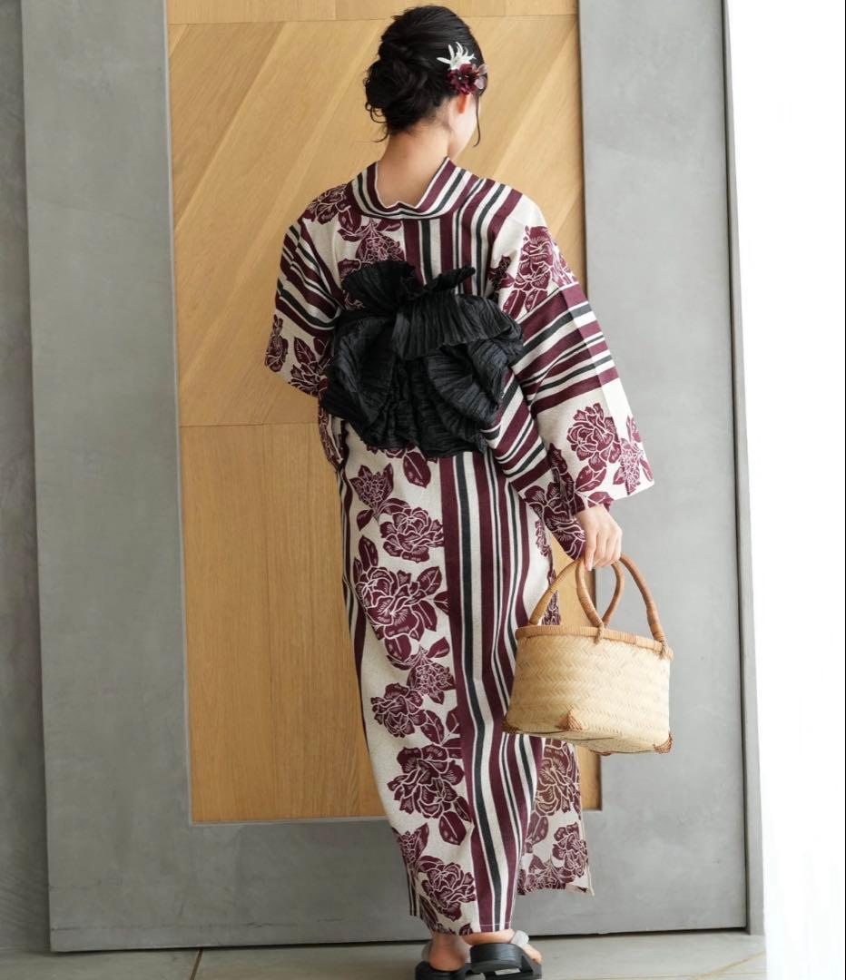 utatane 浴衣セット ニコアンティークオリジナルデザイン 国内染色