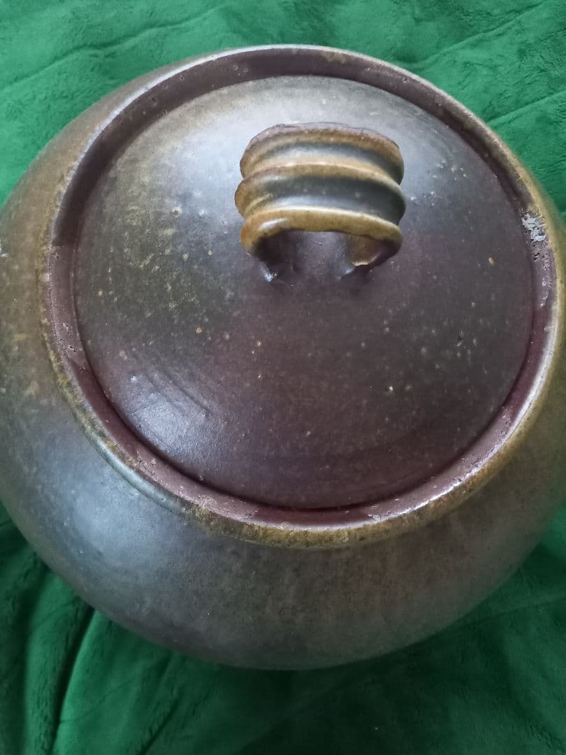 備前焼の壺　作者名有り！綺麗ですよ！