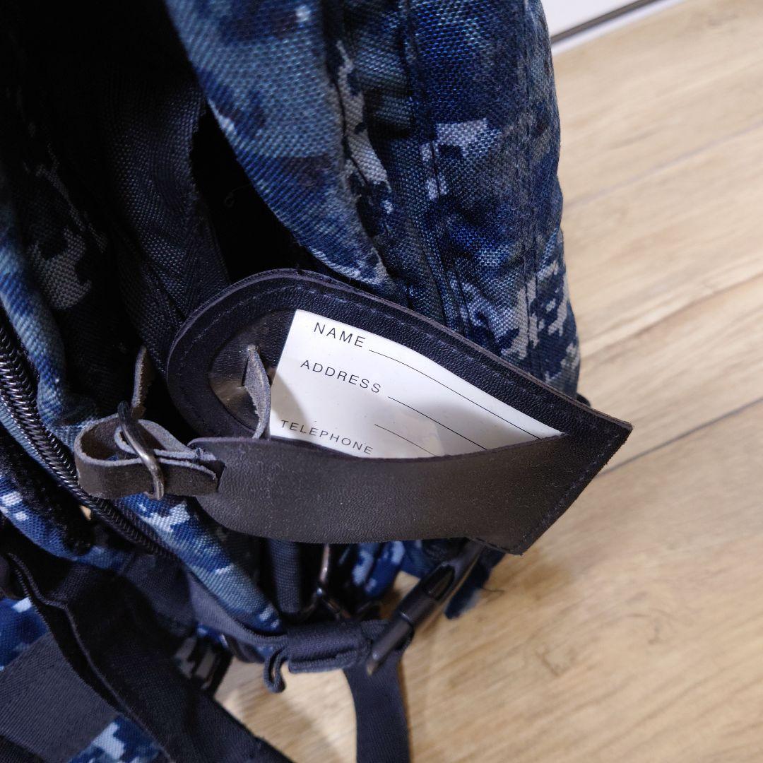 多ポケット大型青迷彩リュック ミリタリー