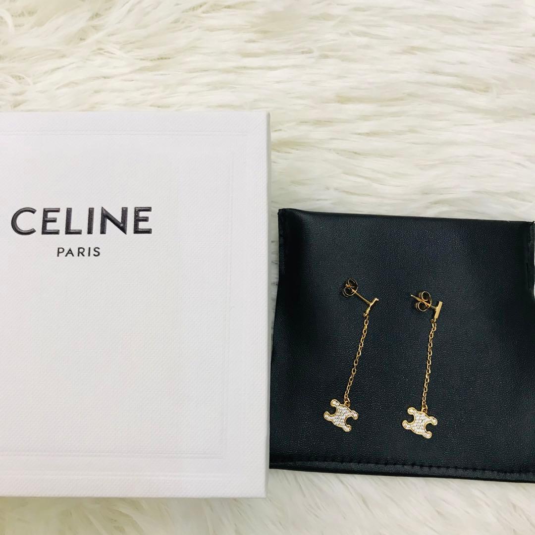 セリーヌ　ロング　ピアス 楽天市場】CELINE セリーヌ ピアス Triomphe Large Earrings 460HS6BRA