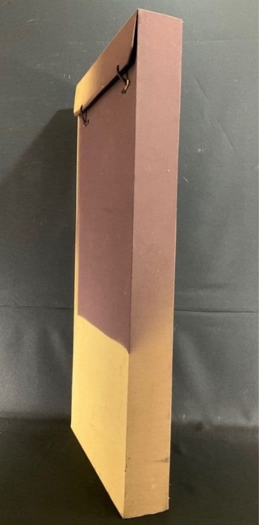 屏風　日本画　三浦良雄『河畔夕映』金箔屏風　真筆証明書付　四曲屏風