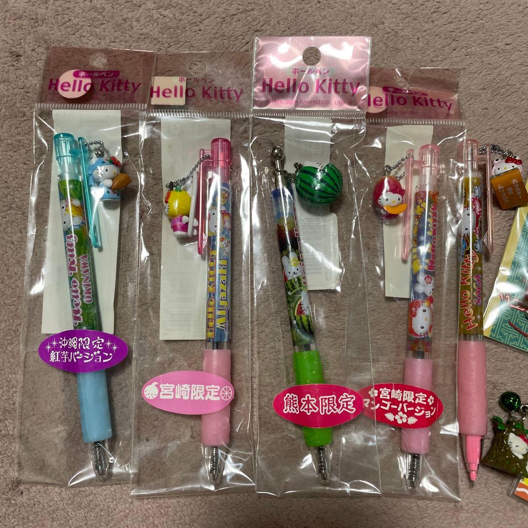ご当地キティ 根付けストラップ ボールペン8点セット - メルカリ
