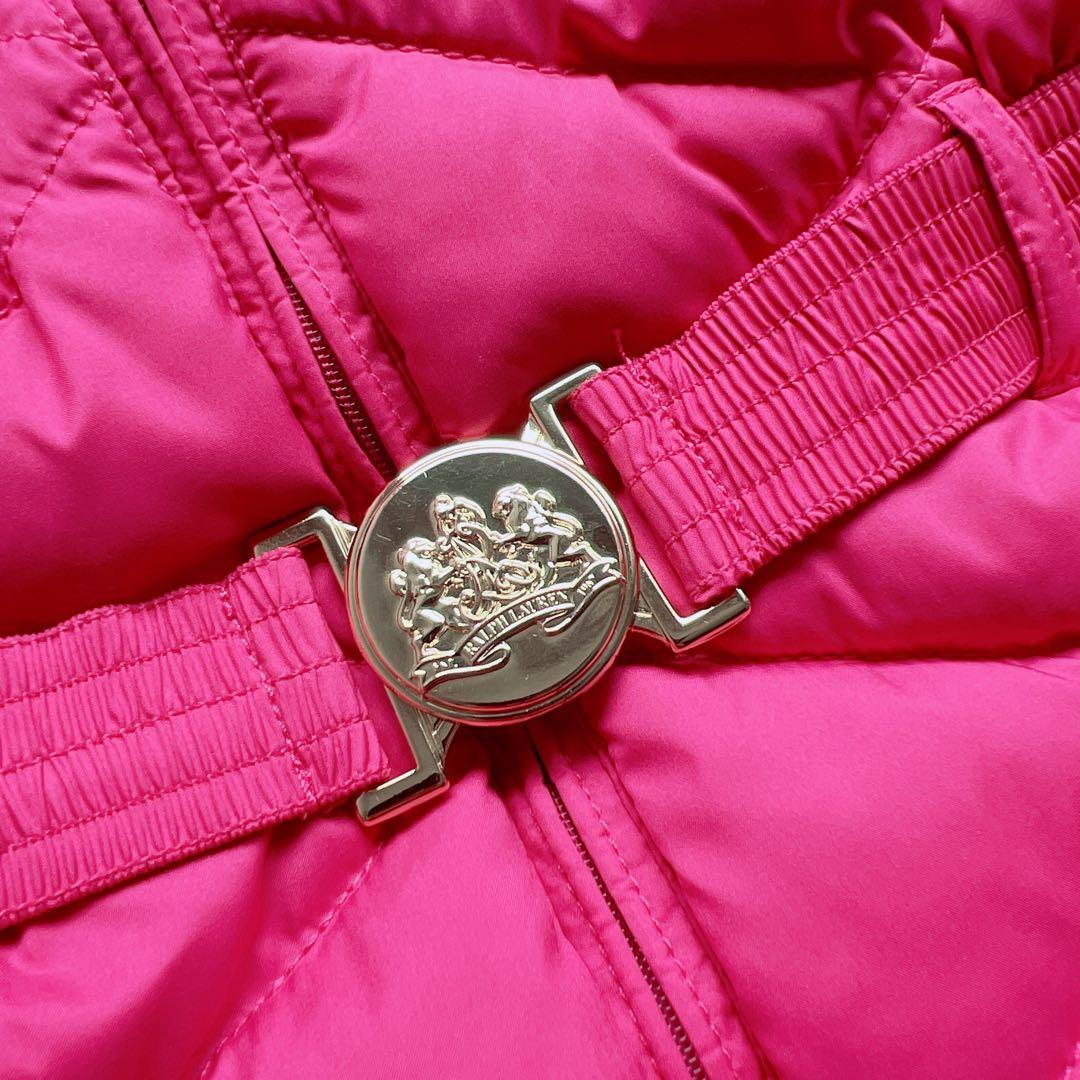 【新品】ラルフローレン ダウン ジャンプスーツ 24M 90㎝　アウター　ピンク