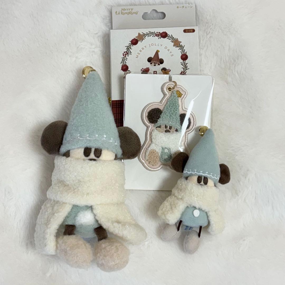 リルリンリン 水色 3点セット ぬいぐるみバッジ キーチェーン