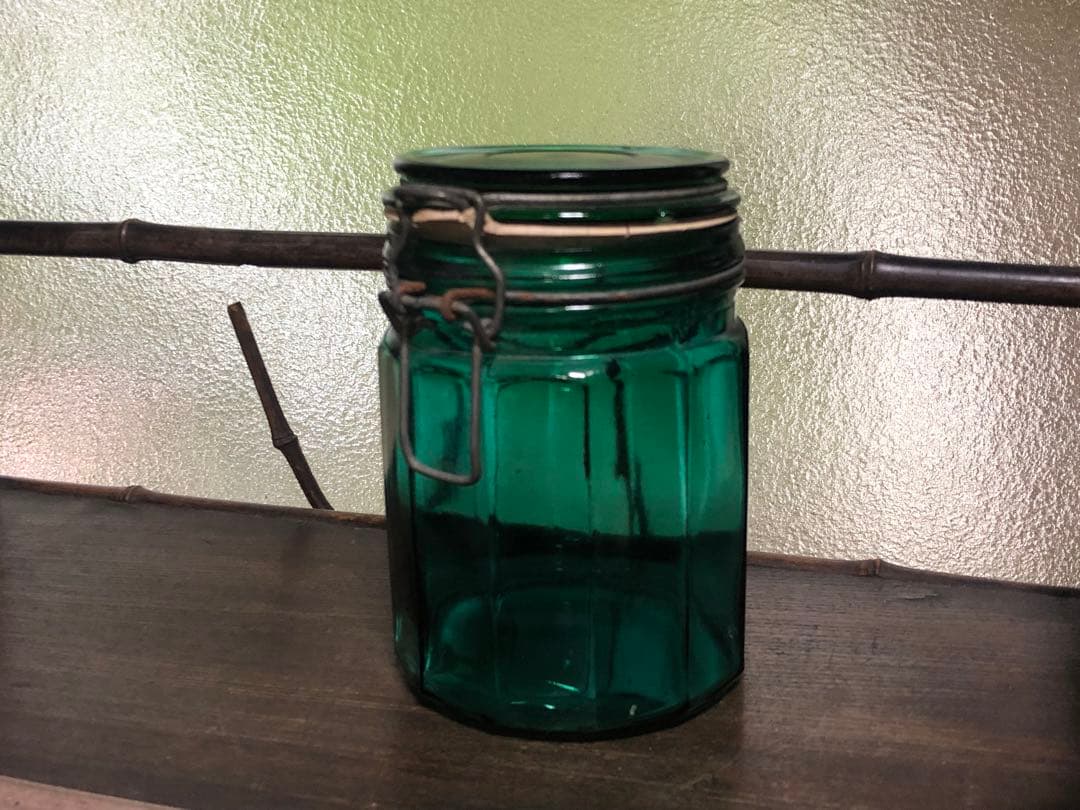 ◆388◆アンティーク　ヴィンテージ　キャニスター　ガラスワイヤーベールジャー ◇388◇アンティークヴィンテージキャニスターガラスワイヤーベールジャー