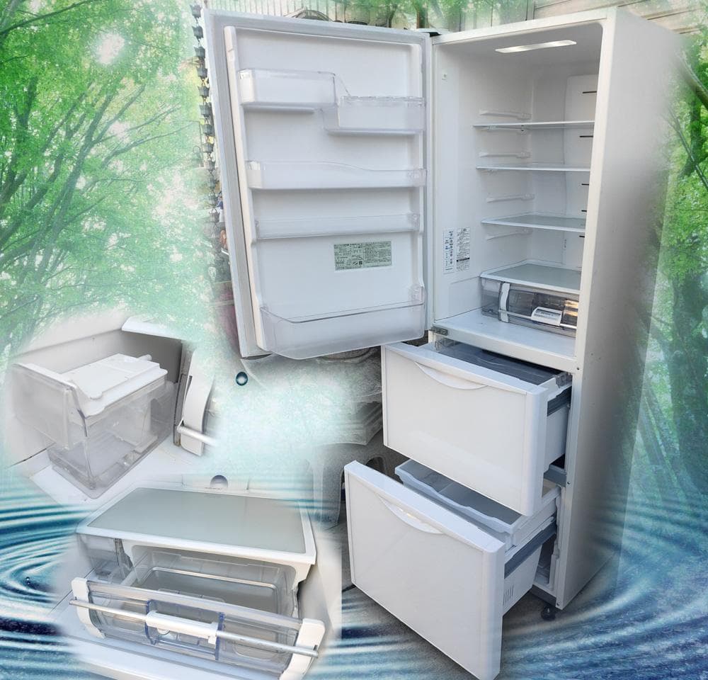 日立☆3ドア☆ノンフロン冷凍冷蔵庫☆375L☆R-S38JVL (2019年製)