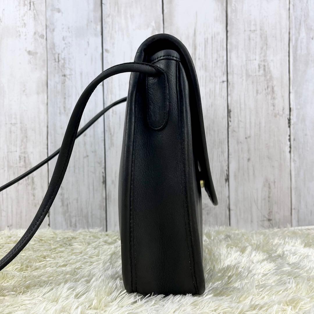 【美品・希少】OLDCOACH ショルダーバッグ フラップ ブラック USA製