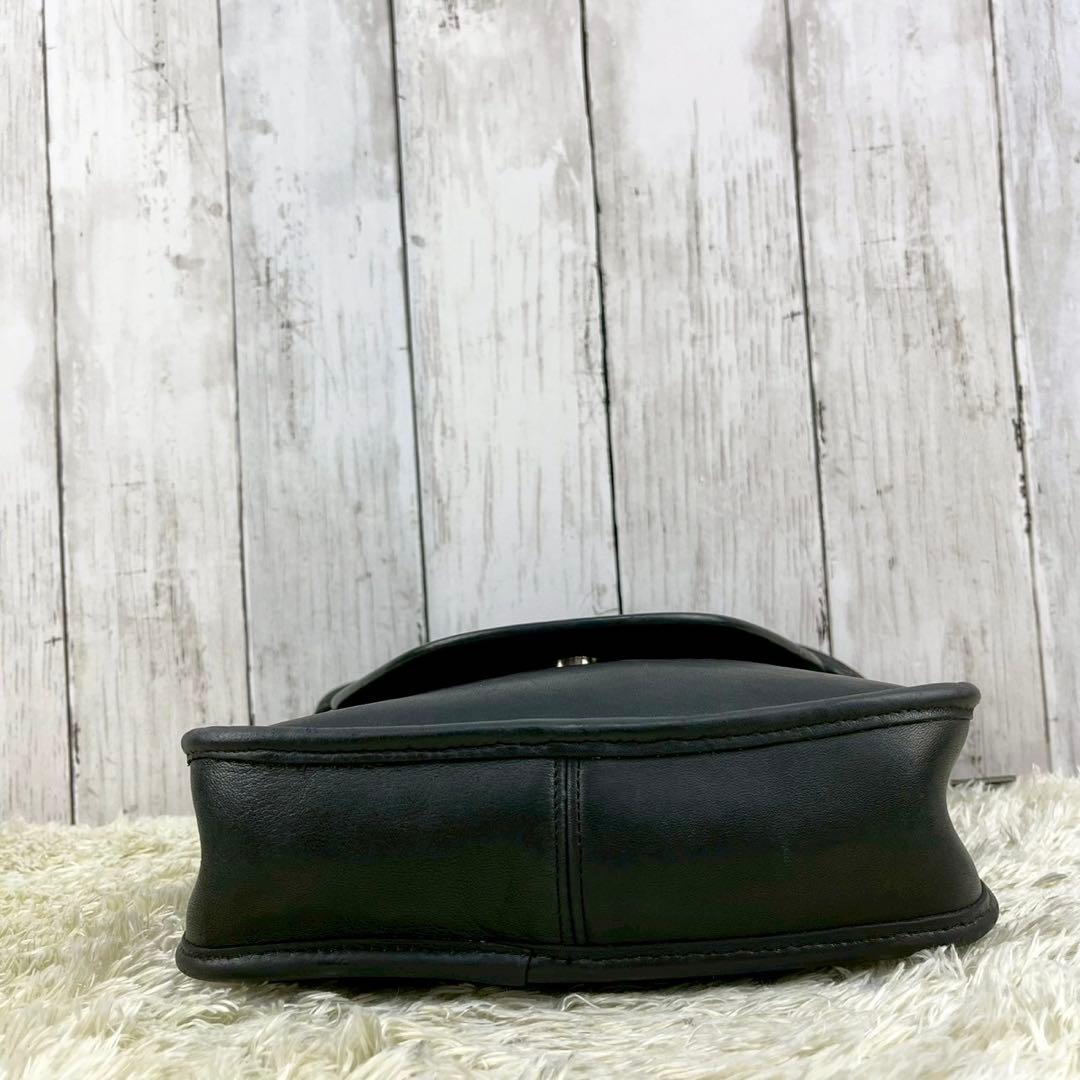 【美品・希少】OLDCOACH ショルダーバッグ フラップ ブラック USA製