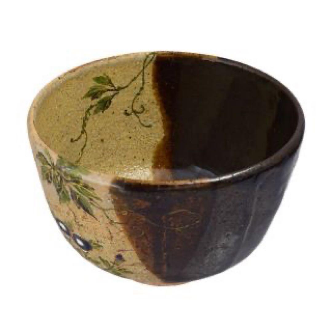 W145 茶碗 『雪舟焼』『福郷柳仙 造』 共箱 抹茶碗 茶道具 福郷柳