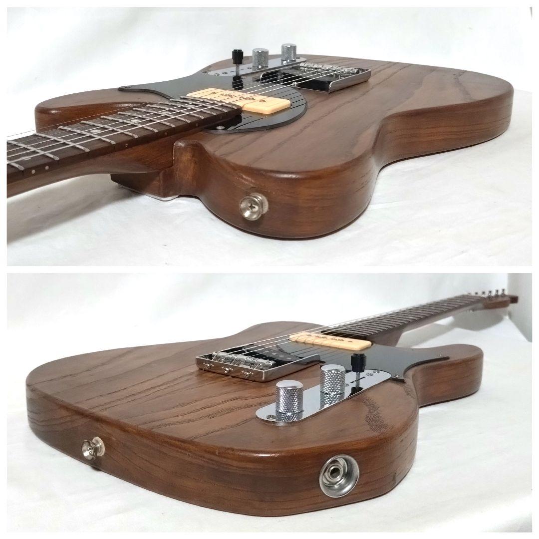 ノーブランド テレキャスタータイプ カスタム仕様 ナチュラルウッド P-90