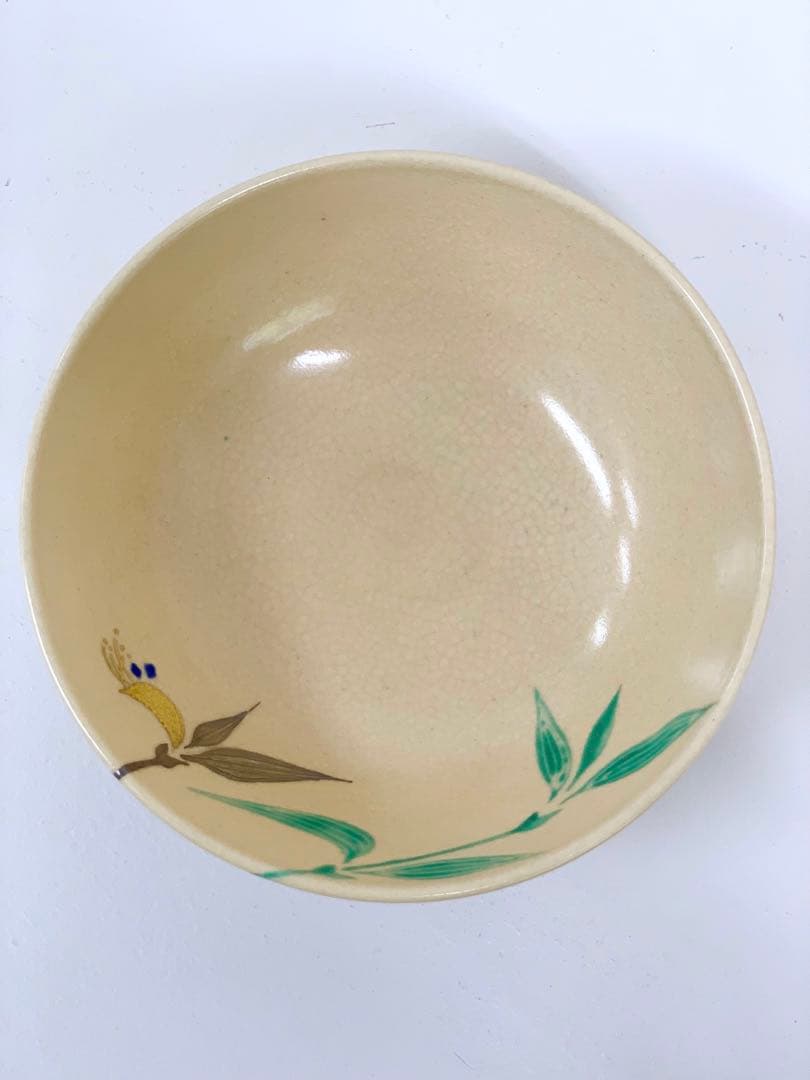 田中寿宝作 仁清写 露草茶碗 平茶碗 抹茶茶碗 茶道具 山尾梨奈 懐かしさの