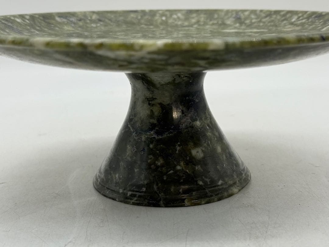 中国 砡製 高台皿 重さ675g 送料込み251113