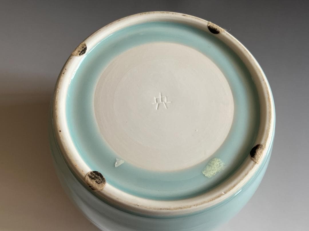 堀内宗完書付 央作 青磁雲文 水指 茶道具 表千家