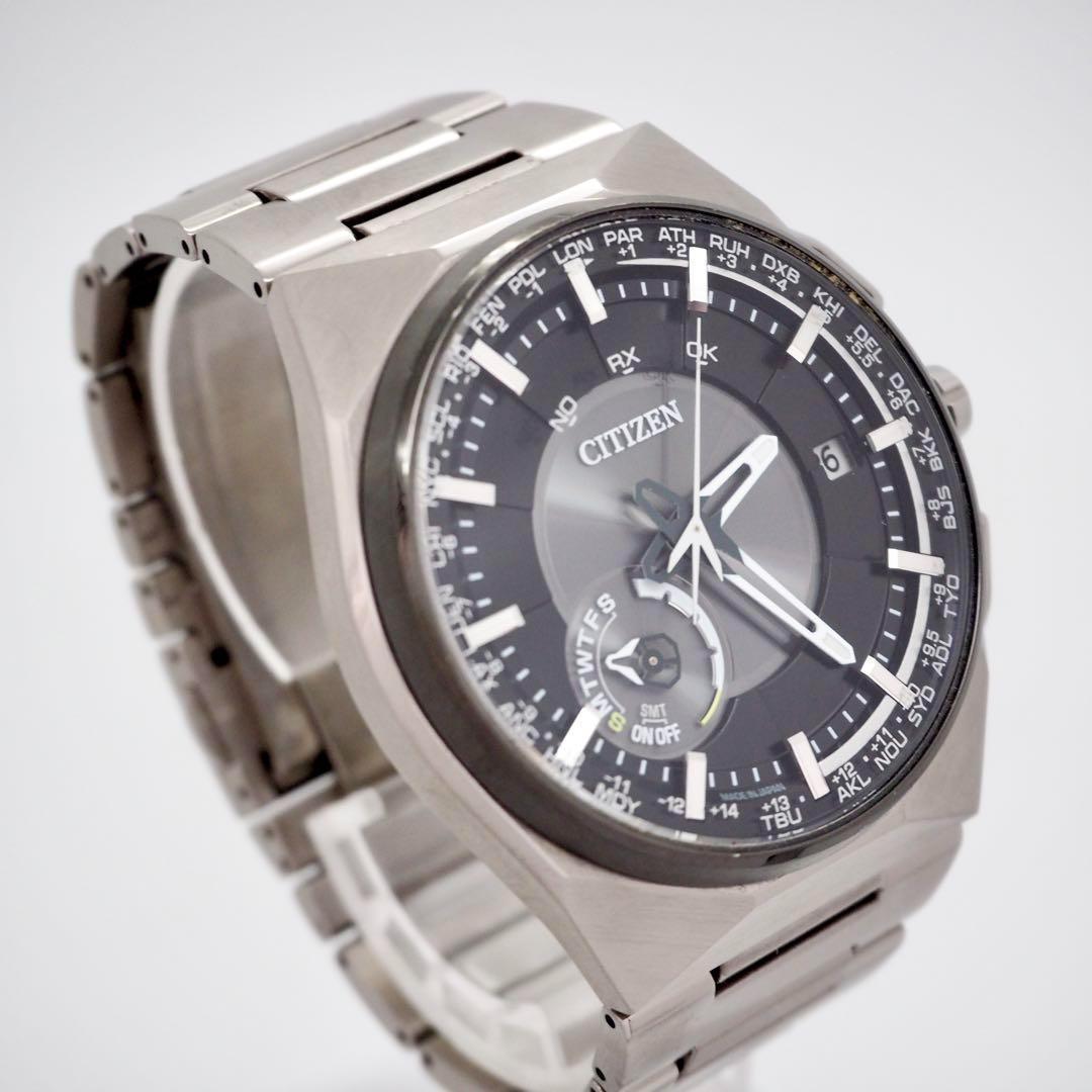 専用526 稼働【美品】シチズン 時計　チタン　電波ソーラー　サテライトウェーブ