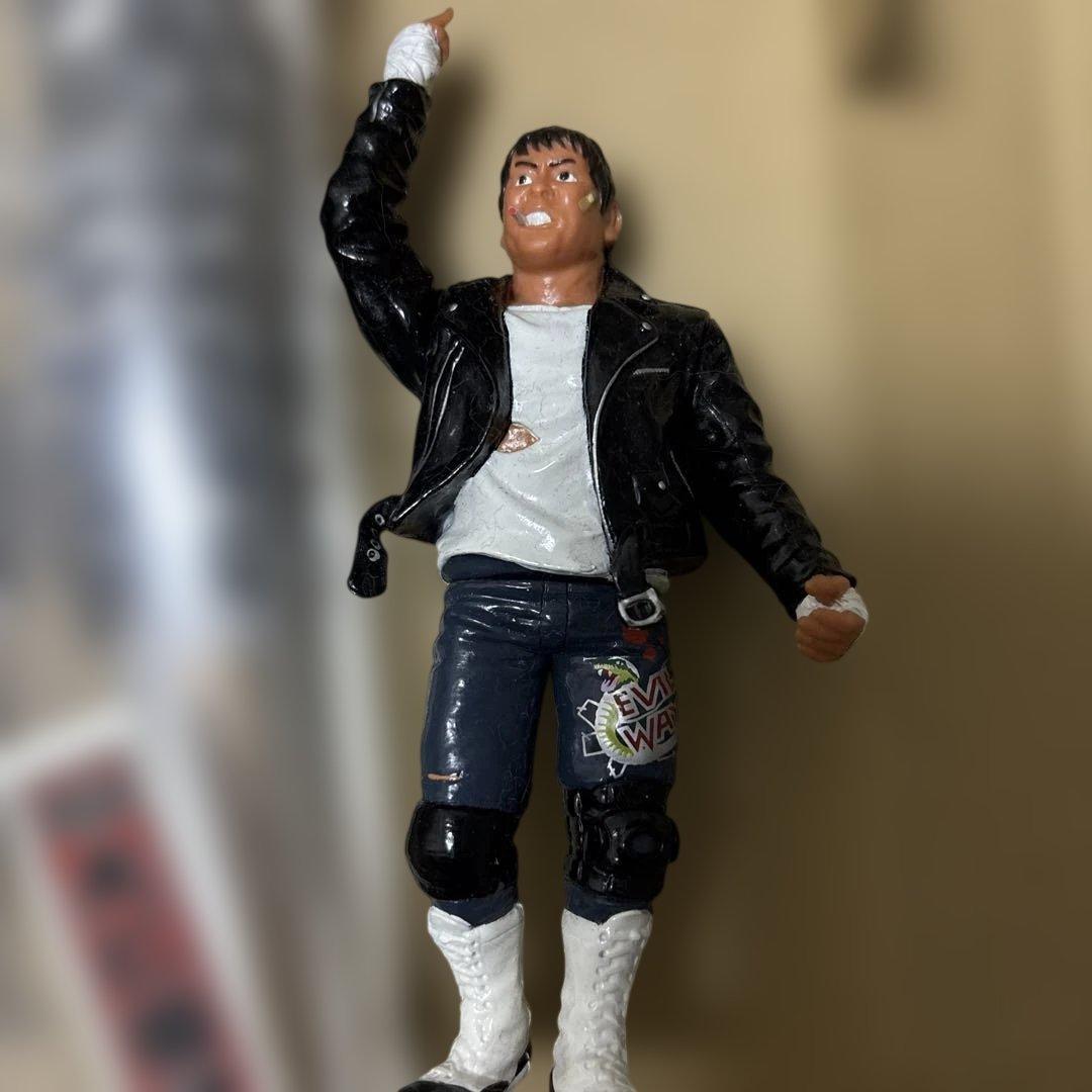 邪道　大仁田厚　フィギュア2体　ミニチュア有刺鉄線バット　プロ格ヒーローズセット