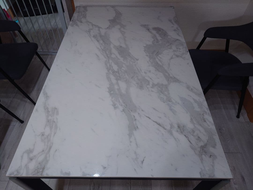 セラミックダイニングテーブル(セーラル150 CHN WH)　ニトリ　分解発送