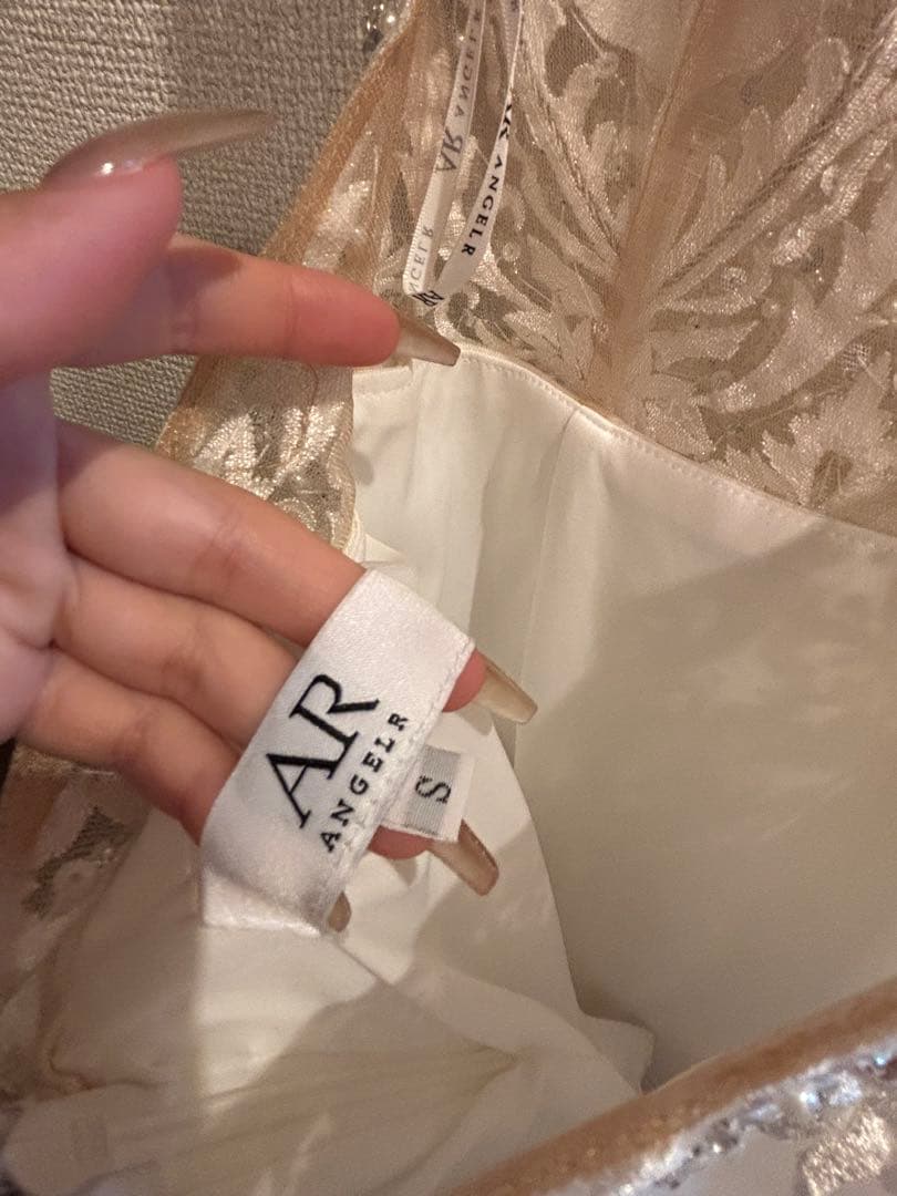 ANGEL R AR23822 ホワイトタイトドレス