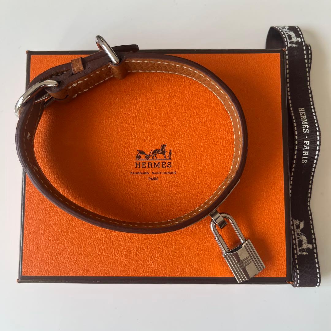 HERMES 犬用首輪 ロック付き HERMES 犬用首輪リード
