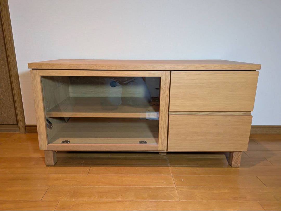 ■送料込■無印良品 木製テレビボード オーク材 収納棚 TV台木製家具 廃盤 無印良品】 テレビボード AVボード テレビ台 オーク材 廃盤 幅150cm