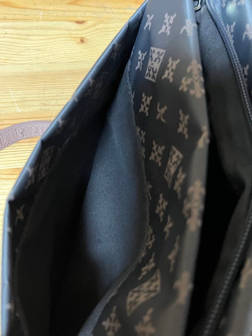 a340/極美品★russet グレー/ピンク ショルダーバッグ