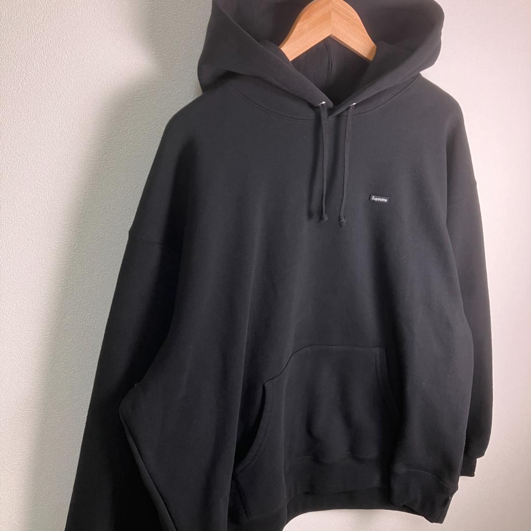 【美品！】supreme◆small box logo パーカー 黒 XXL