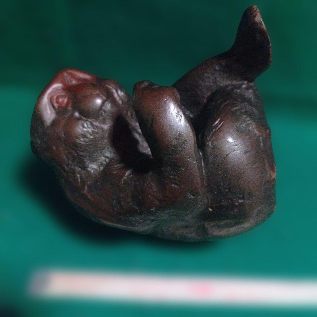 猿のブロンズ彫刻 約15cm - メルカリ