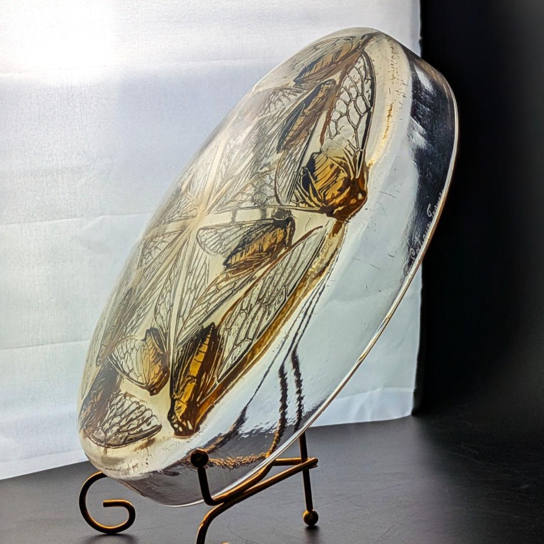 ラリックCigales 1921年セミ紋様26cm大蓋物 純正台座付 極希少 - メルカリ