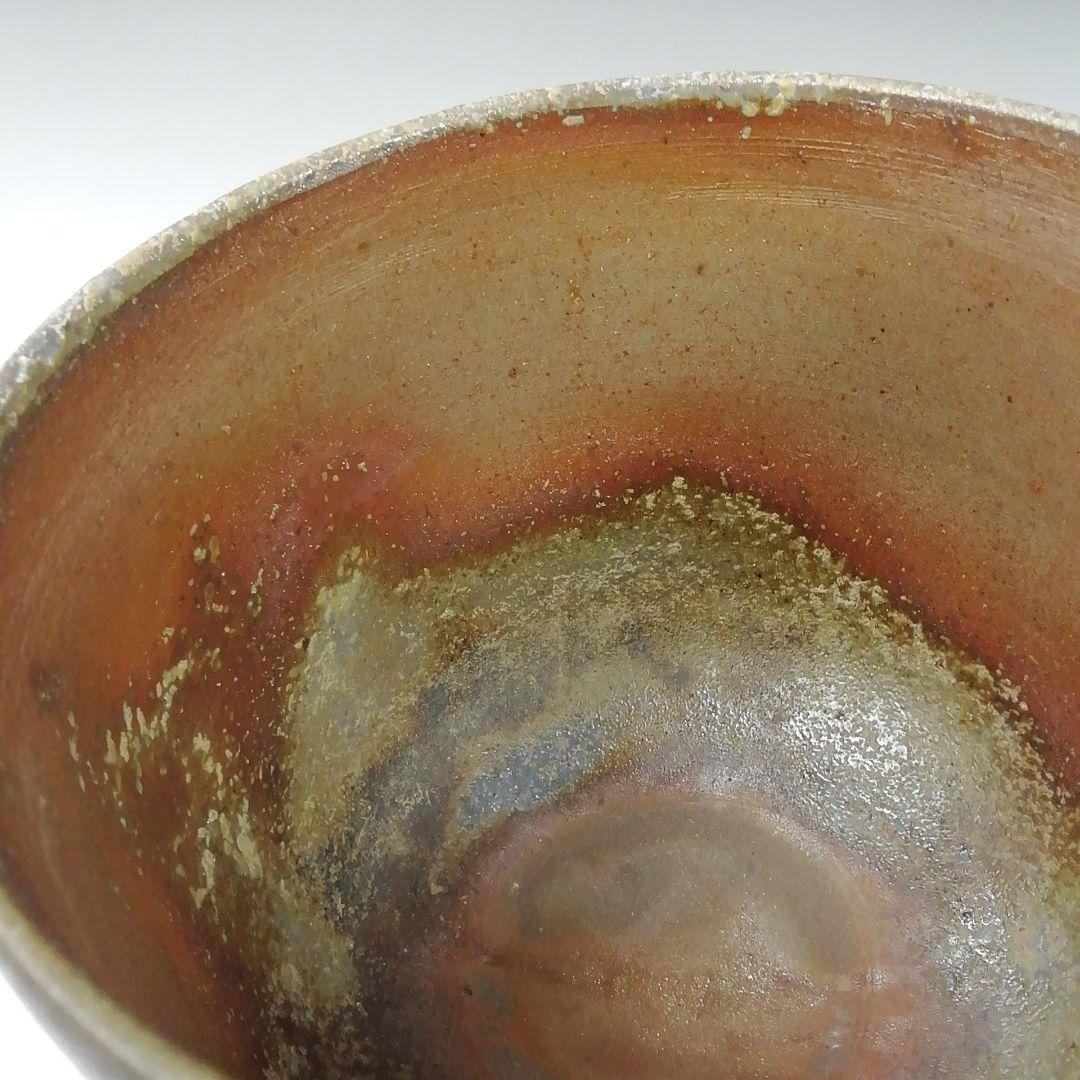 W138 茶碗 『備前焼』『筒茶碗』『陶吉 造』 共箱 抹茶碗 茶道具