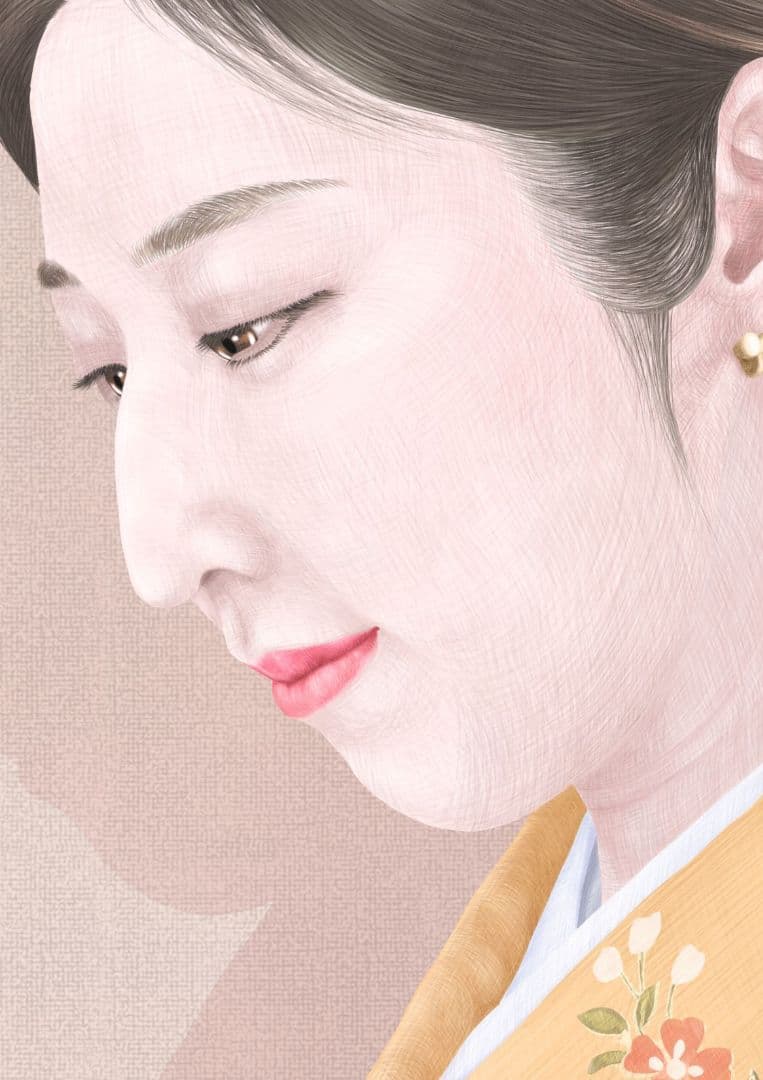 森夏男　作『微笑』Lサイズ(A2)