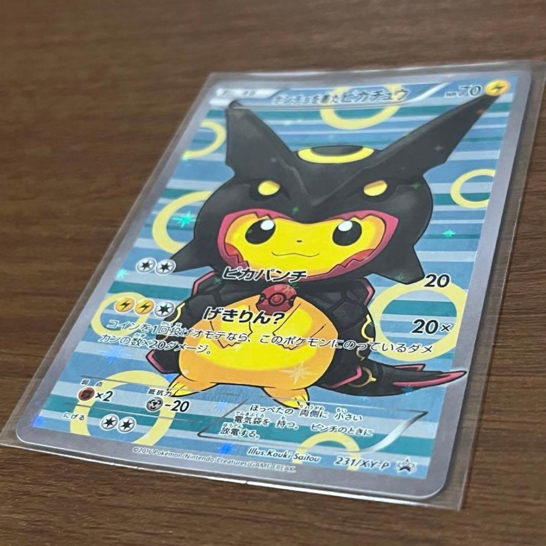 ポンチョを着たピカチュウ　黒　レックウザ