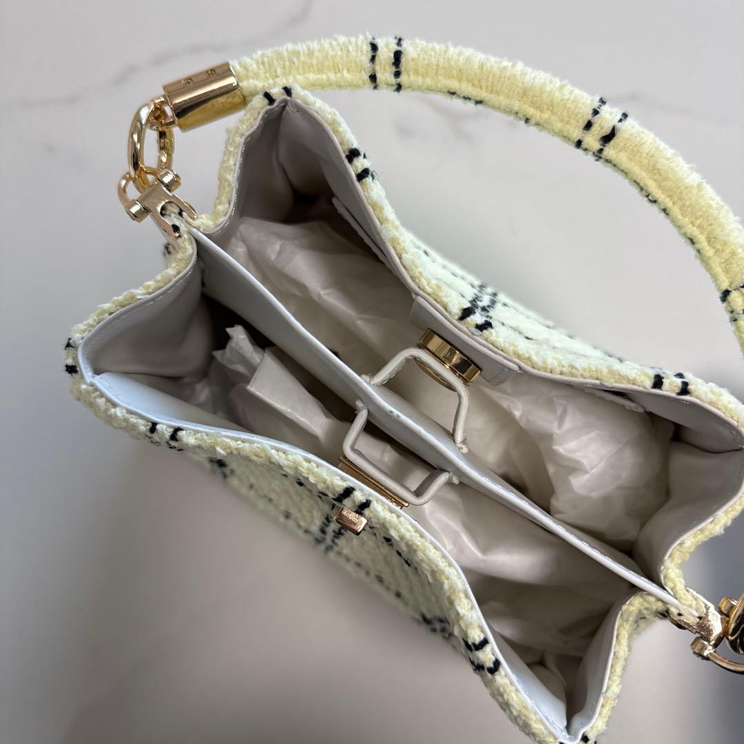 sheller ハンドバッグ　ツイードバッグ