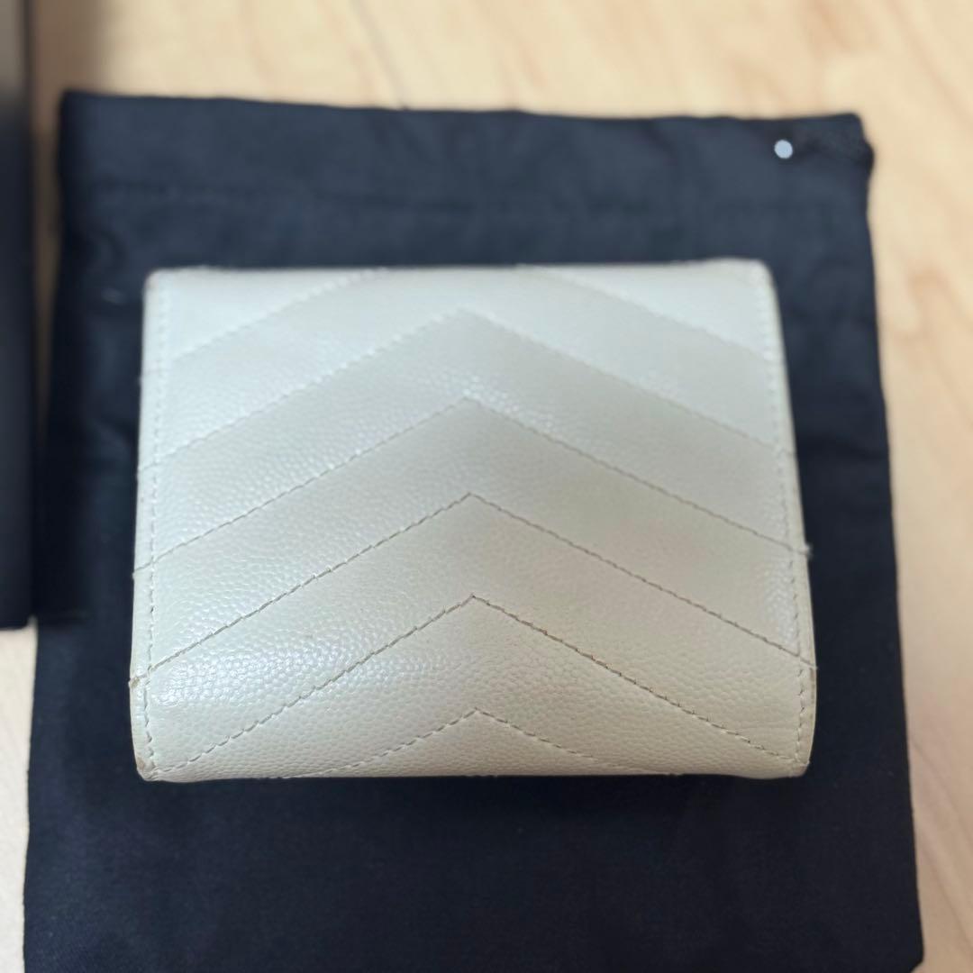 SAINT LAURENT 二つ折り財布 ホワイト