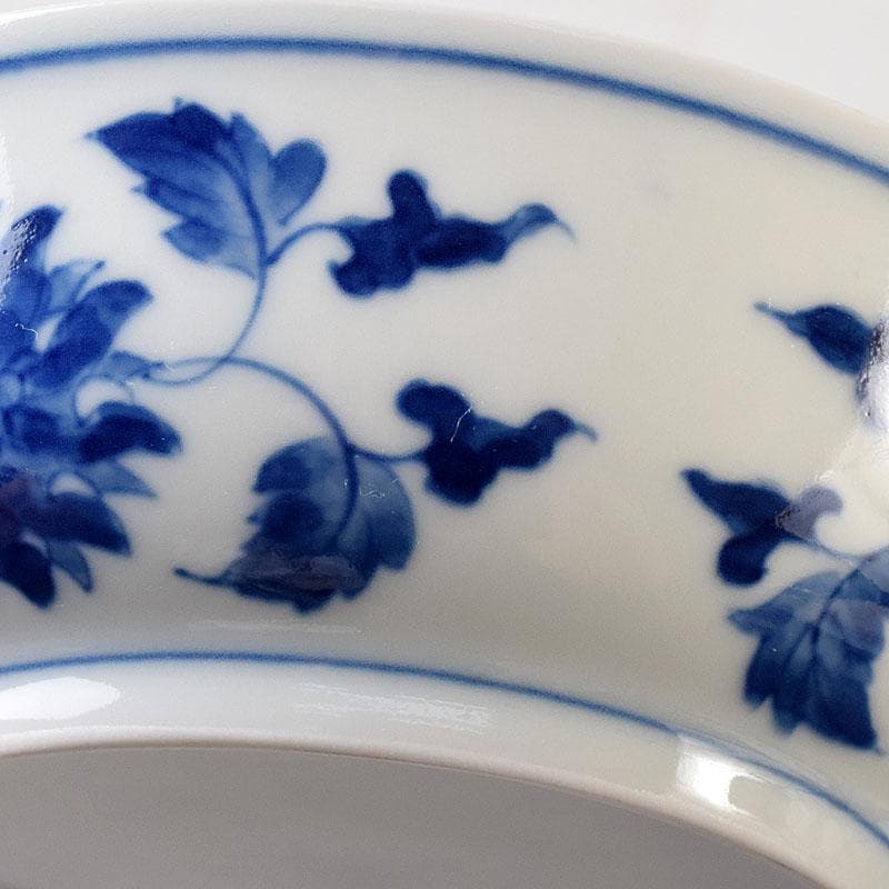 伊万里焼 古伊万里 染付 竹花文 鉢 一対 C 7603｜伊万里焼 古