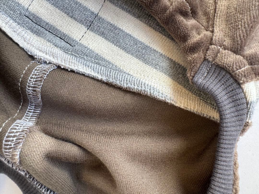 ベロアのロンパース③ イタグレ服 犬服 ハンドメイド