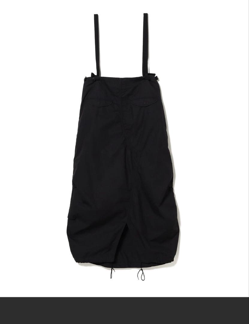 【BEAMS BOY】アーミーオーバーパンツ　アレンジワンピース　ブラック