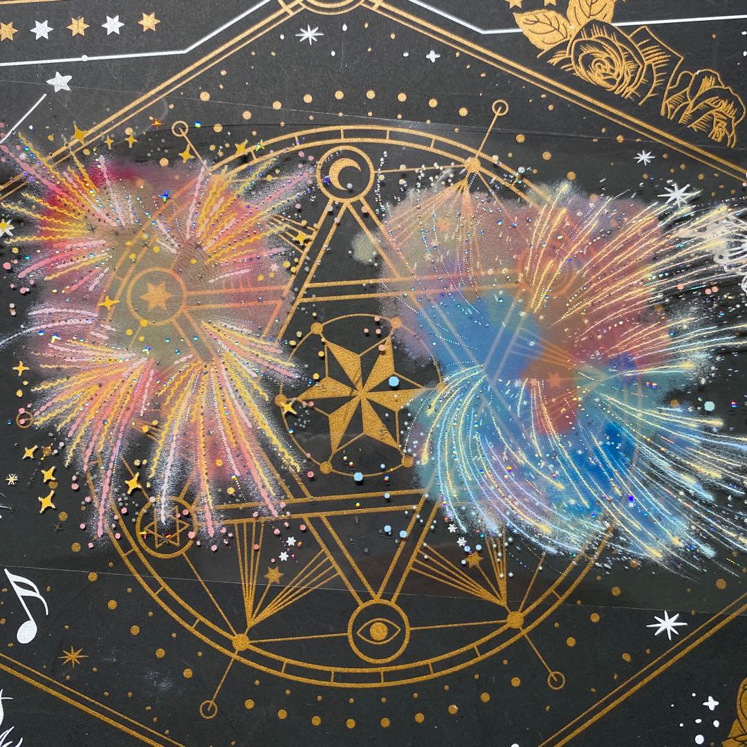 9236】海外 中古巻貝殻銀マスキングテープ 半透明花火 装飾背景系 残量