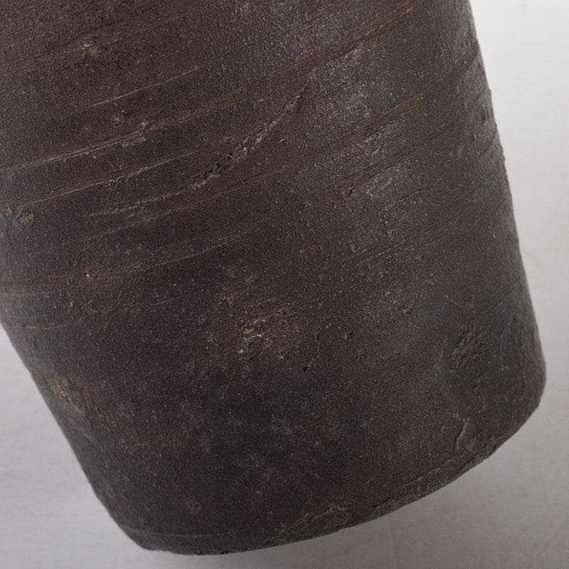 備前焼　古備前　南蛮窯　花入　書付共箱　V　R8780