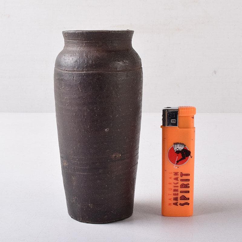 備前焼　古備前　南蛮窯　花入　書付共箱　V　R8780