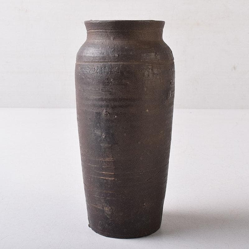 備前焼　古備前　南蛮窯　花入　書付共箱　V　R8780