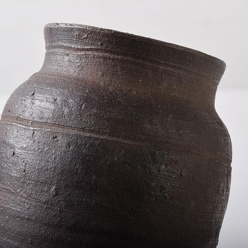 備前焼　古備前　南蛮窯　花入　書付共箱　V　R8780