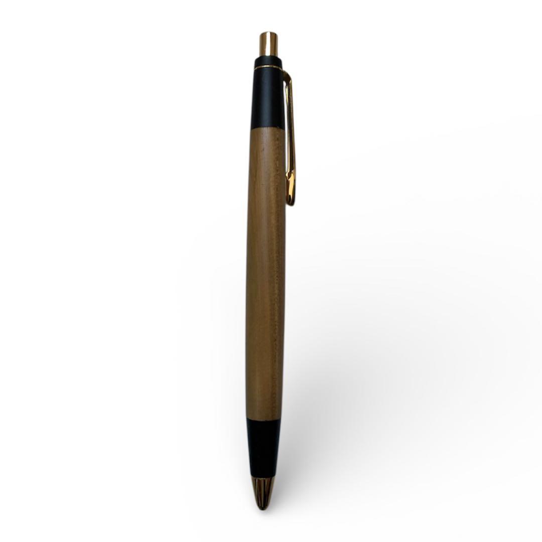 野原工芸 木曽檜 ヒノキ ひのき シャープペンシル スリム ゴールド