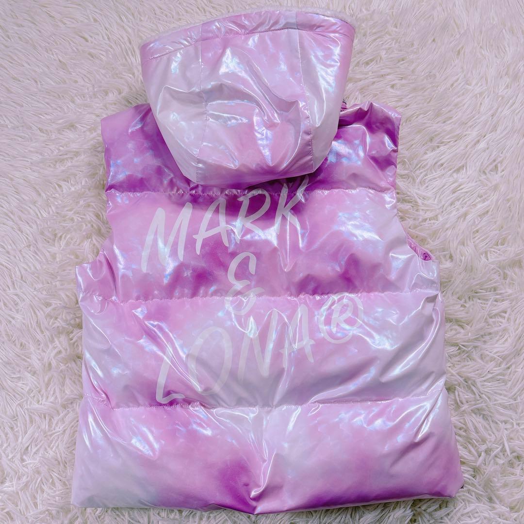 【サイズ36⭐️美品】マークアンドロナ　グラデーションホログラム中綿ベスト　ゴルフ