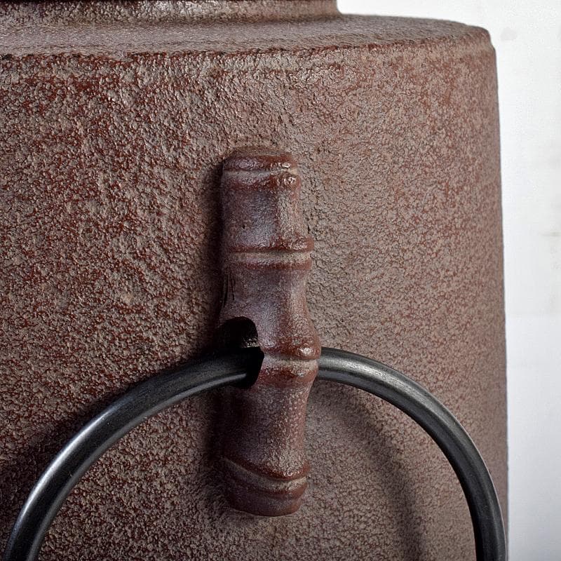 高橋敬典作筒釜 共箱