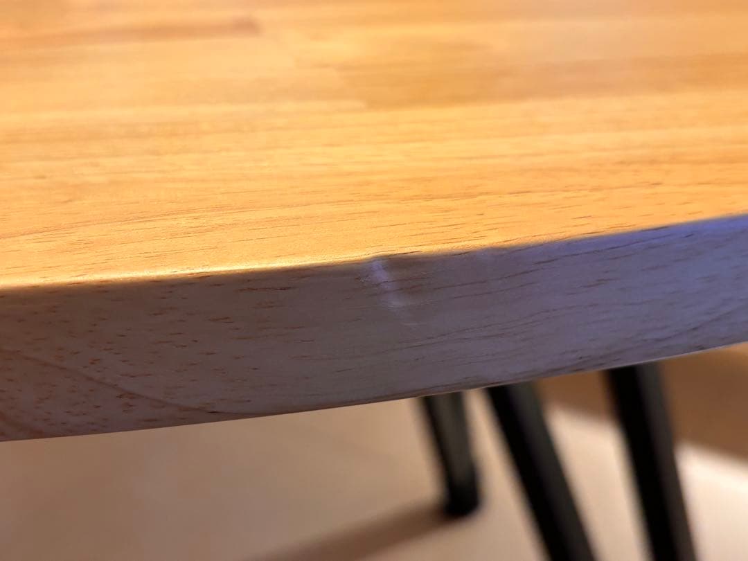 かなでもの THE CAFE TABLE ラバーウッド Natural 100φ