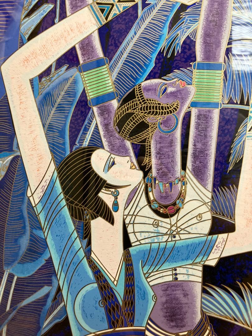 人と自然」 ティン＝シャオ＝クァン（丁紹光） シルクスクリーン