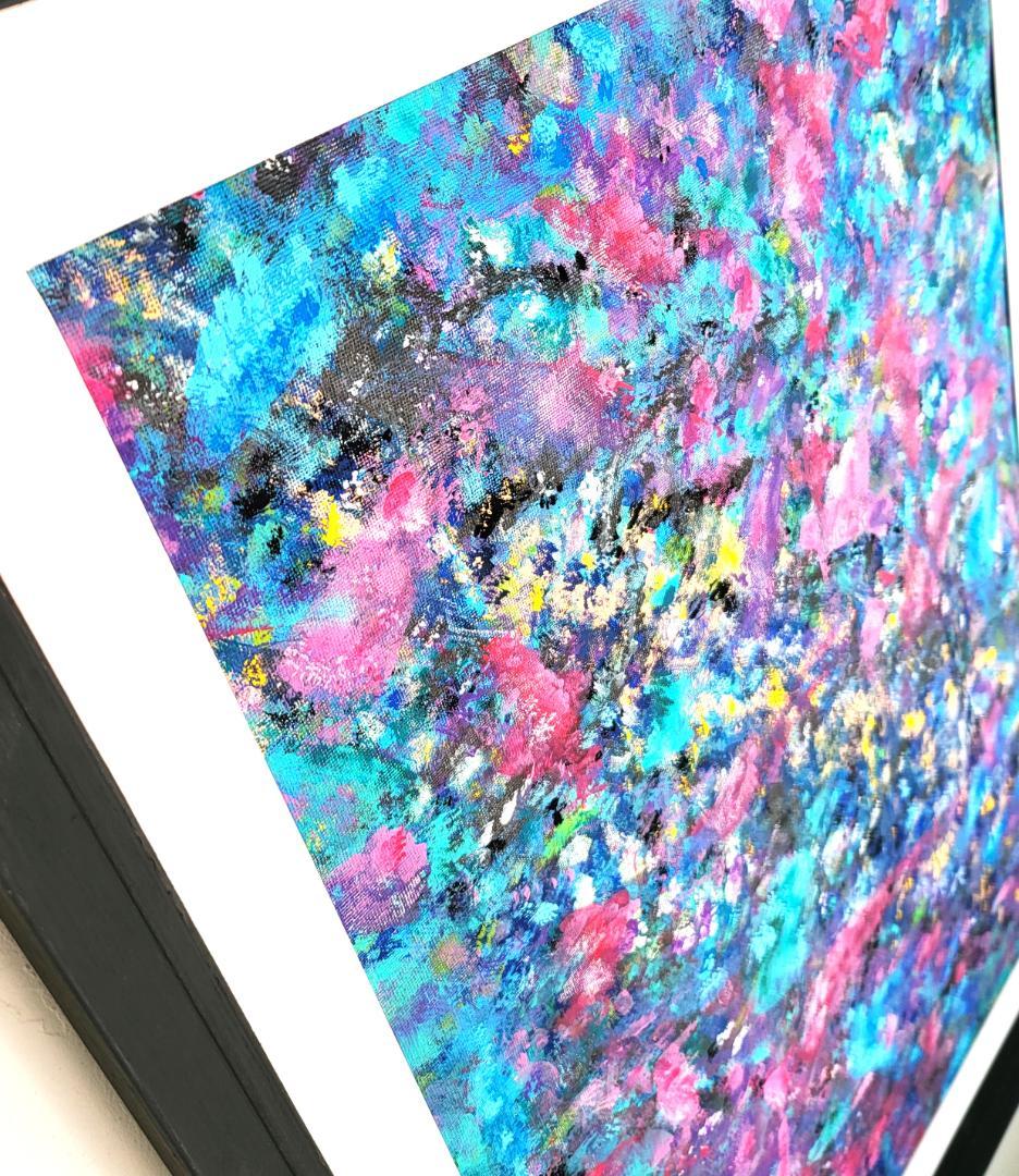 ミルキーウェイ/ 抽象画 77×56㎝ B2額縁セット 原画限り インテリア