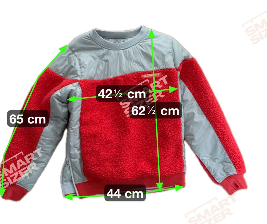 JACK BUNNY リバーシブルジャケット 赤/グレー