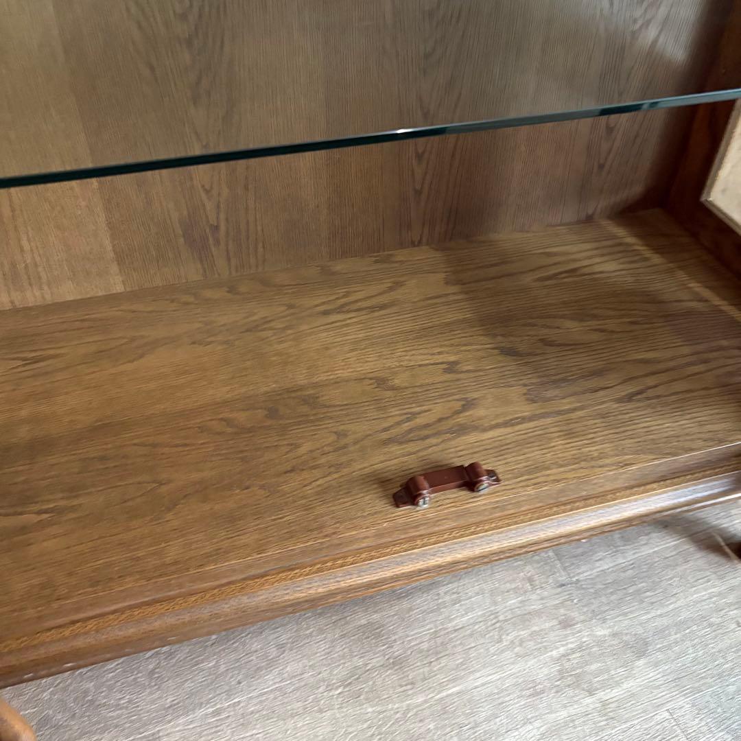 旭川家具 勇峰工芸 猫脚キャビネット 飾り棚 ギャラリーボード 道産