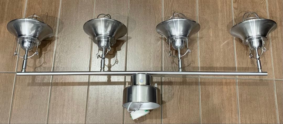 美品 キシマ アンプール 4灯 シーリング ライト アンティーク調 シルバー